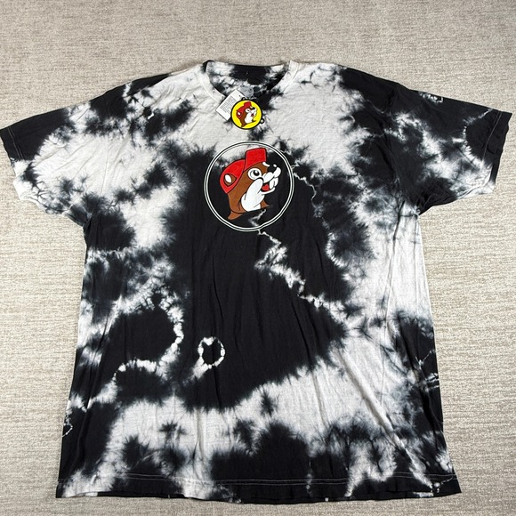 BUC-EE'S Other - NEW Buc-ee's T-shirt Unisex 2XL Black White Tie Dye Snacks Graphic Tee